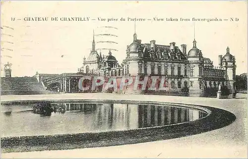 Cartes postales Chateau de Chantilly Vue prise du Parterre