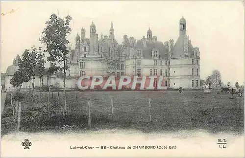 Ansichtskarte AK Loir et Cher Chateau de Chambord Cote Est