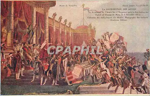 Cartes postales La Distribution des Aigles Musee de Versailles Napoleon 1er