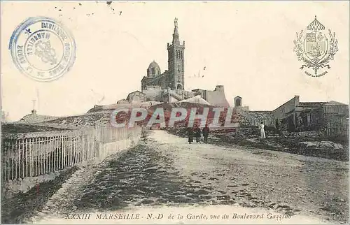 Cartes postales Marseille ND de la Garde vue du Boulevard Gazzino