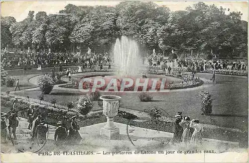 Cartes postales Parc de Versailles Les Parterres de Latone un jour de grandes eaux