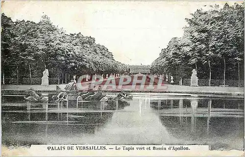 Cartes postales Palais de Versailles Le Tapis vert et Bassin d'Apollon