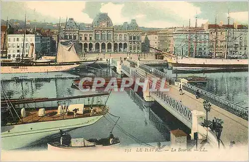 Ansichtskarte AK Le Havre La Bourse Bateaux