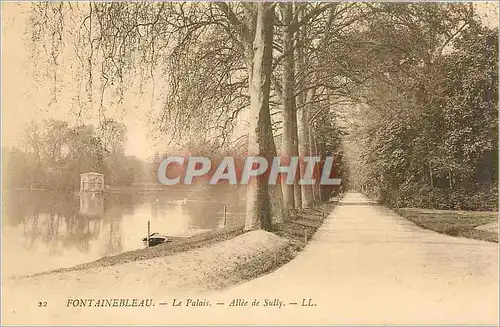 Ansichtskarte AK Fontainebleau Le Palais Allee de Sully