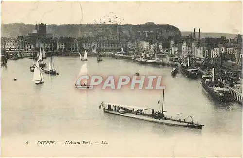 Ansichtskarte AK Dieppe L'Avant Port Bateaux