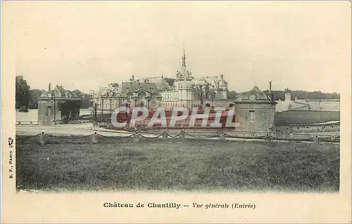 Cartes postales Chateau de Chantilly Vue generale Entree