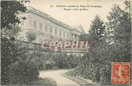 Cartes postales Collection speciale du Palais de Compiegne Facade Coin de Parc