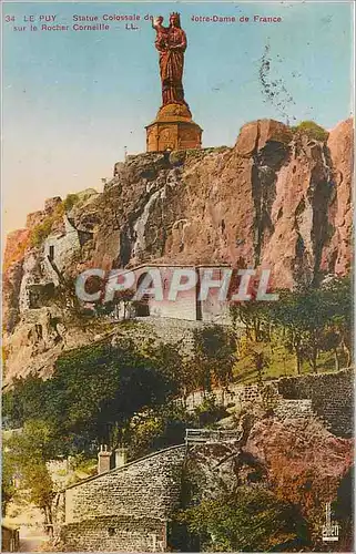 Cartes postales Le Puy Statue Colossale de Notre Dame de France sur le Rocher Corneille
