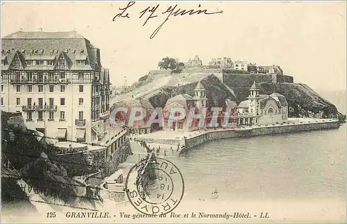 Cartes postales Granville Vue generale du Roc et le Normandy Hotel