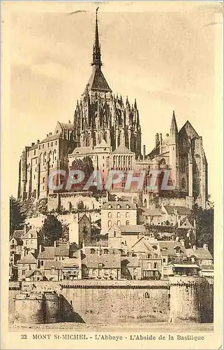 Cartes postales Mont St Michel L'Abbaye L'Abside de la Basilique