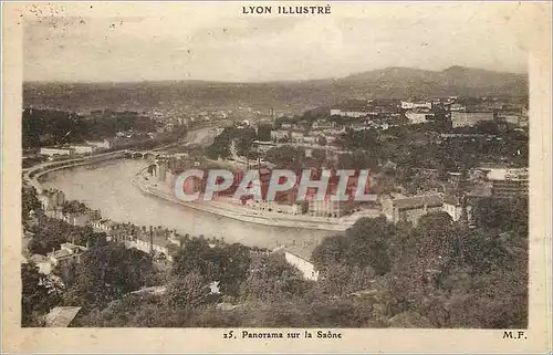 Cartes postales Lyon Panorama sur la Saone