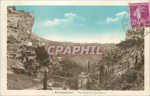 Cartes postales Roc Amadour Vue generale Cote Ouest