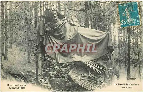 Cartes postales Environs de Dijon Fixin Le reveil de Napoleon par Rude