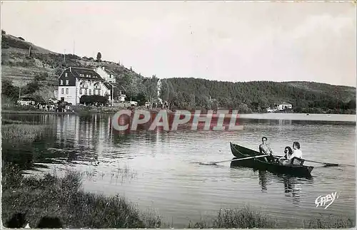 Moderne Karte Le Lac Chambon pres Murols P de D A gauche l'Hotel bellevue