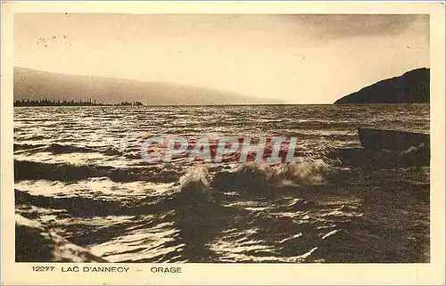 Cartes postales Lac d'Annecy Orage