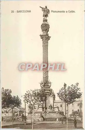 Cartes postales Barcelona Monumento a Colon