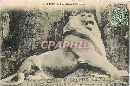 Ansichtskarte AK Belfort Le Lion Ceuvre de Bartholdi