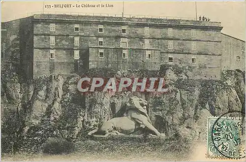 Cartes postales Belfort Le Chateau et le Lion