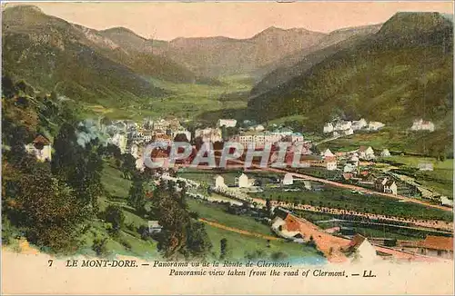 Cartes postales Le Mont Dore Panorama vu de la Route de Clermont