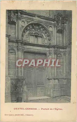 Cartes postales Chatel Censoir Portail de l'Eglise