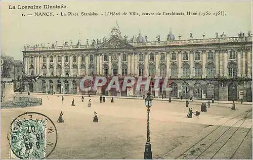 Cartes postales Nancy La Place Stanislas L'Hotel de Ville