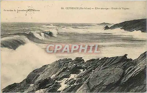 Cartes postales Quiberon Morbihan Cote sauvage Etude de Vagues