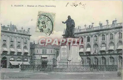 Cartes postales Nancy Statue et Place Stanislas
