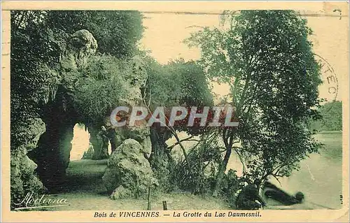 Cartes postales Bois de Vincennes La Grotte du Lac Daumesnil