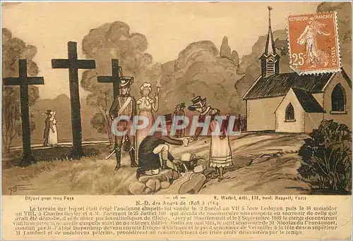 Cartes postales ND des Anges de 1808 Le terrain sur lequel etait erige l'ancienne chapelle
