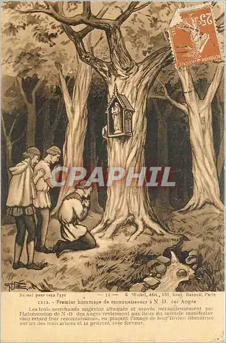 Cartes postales Premier hommage de reconnaisance a ND des Anges