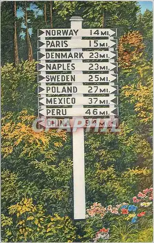 Cartes postales moderne Maine Sign Post Vacationland