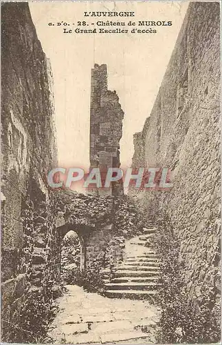 Cartes postales L'Auvergne Chateau de Murols Le Grand Escalier d'acces