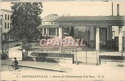 Cartes postales Contrexeville Entree de l'Etablissement et le Parc