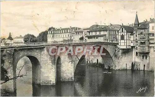 Moderne Karte Villeneuve sur Lot Le Pont Vieux