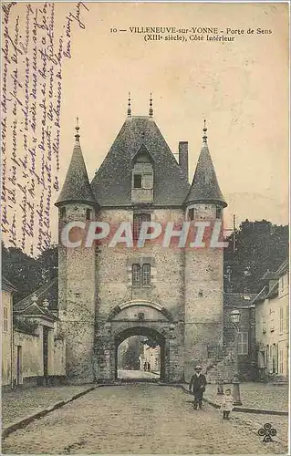 Cartes postales Villeneuve sur Yonne Porte de Sens Cote Interieure