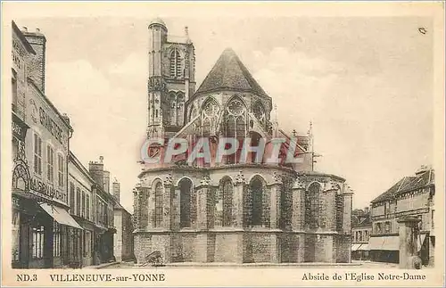 Cartes postales Villeneuve sur Yonne Abside de l'Eglise Notre Dame