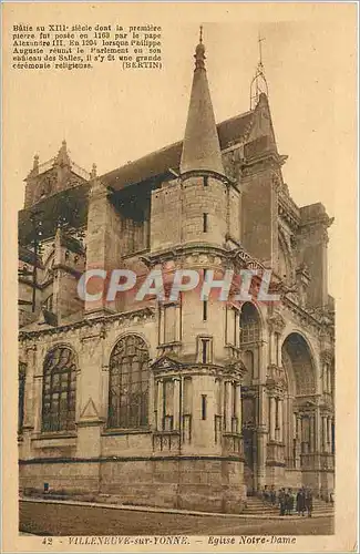 Ansichtskarte AK Villeneuve sur Yonne Eglise Notre Dame