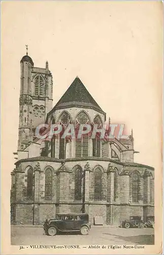 Cartes postales Villeneuve sur Yonne Abside de l'Eglise Notre Dame