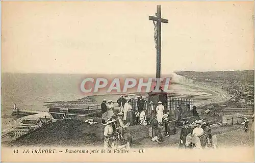 Cartes postales Le Treport Panorama pris de la Falaise