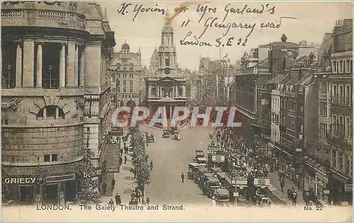 Ansichtskarte AK London The Gaiety Theatre and Strand