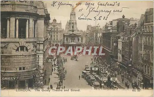 Cartes postales London The Gaiety Theatre and Strand