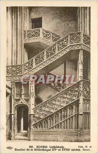 Cartes postales Rouen Cathedrale Escalier de la Bibliotheque