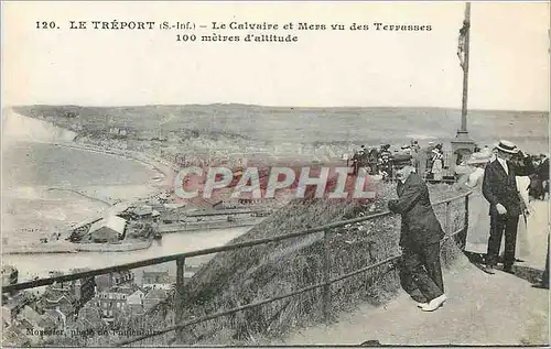 Cartes postales Le Treport Le Calvaire et Mers vus des Terrasses