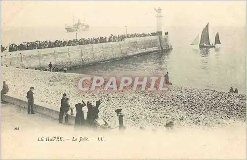 Ansichtskarte AK Le Havre La Jetee Phare Bateaux