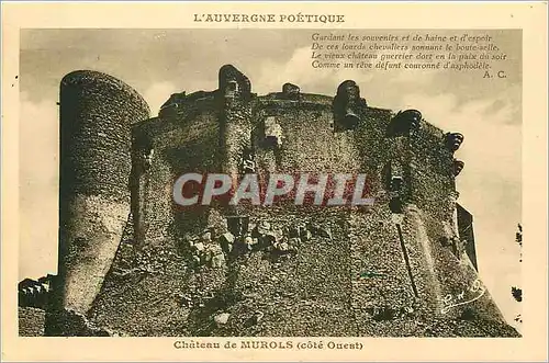 Cartes postales Chateau de Murols Cote Ouest