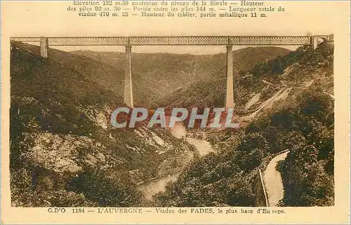 Ansichtskarte AK L'Auvergne Viaduc des Fades le plus haut d'Europe