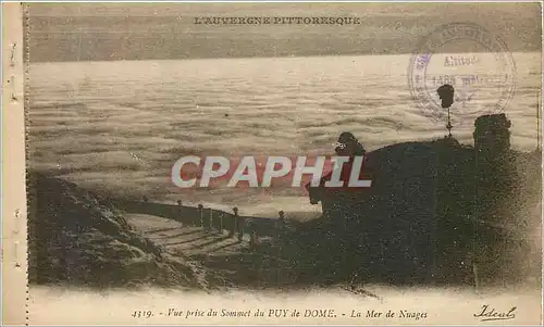Cartes postales Vue prise du Sommet du Puy de Dome La Mer de Nuages