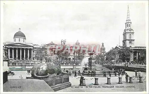 Ansichtskarte AK St Martin in the Fields Trafalgar Square London Lion