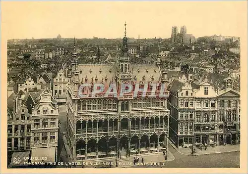 Ansichtskarte AK Bruxelles Panorama pris de l'Hotel de Ville vers L'Eglise Sainte Gudule