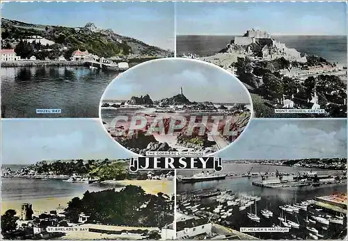 Cartes postales moderne Jersey Rozel Bay Mont Orgueil Castle St Brelade's Bay St Helier's harbour